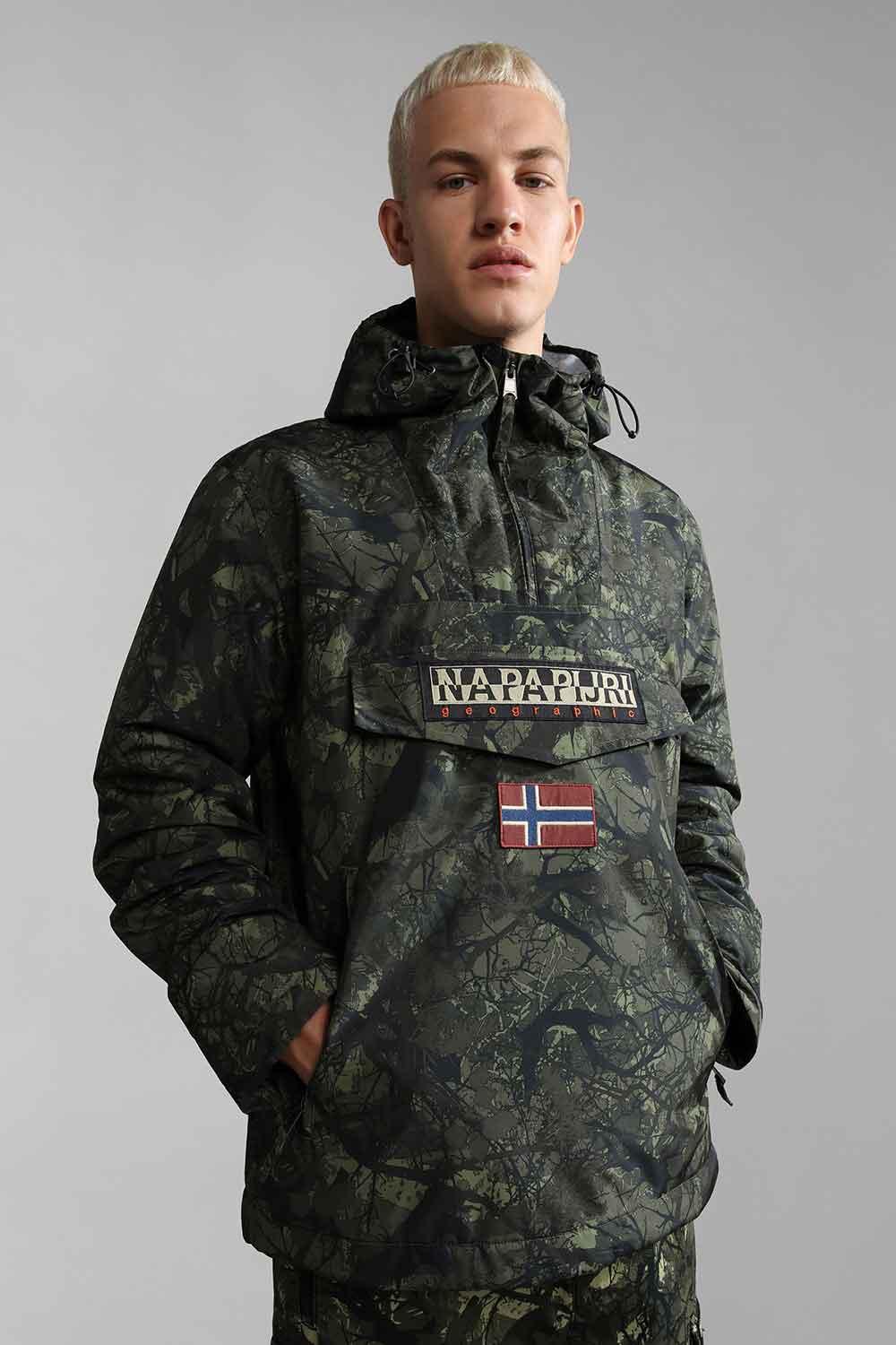 Napapijri-Rainforest Pocket 2 Camo Green-Yağmurluk-10-Milagron.com