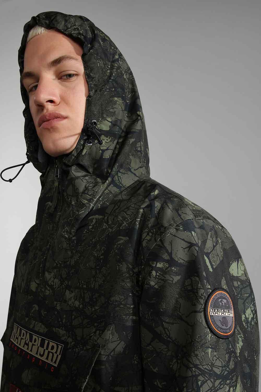 Napapijri-Rainforest Pocket 2 Camo Green-Yağmurluk-4-Milagron.com