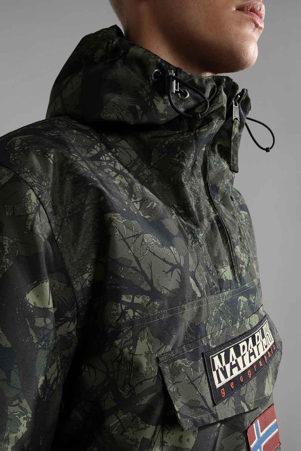 Napapijri-Rainforest Pocket 2 Camo Green-Yağmurluk-5-Milagron.com