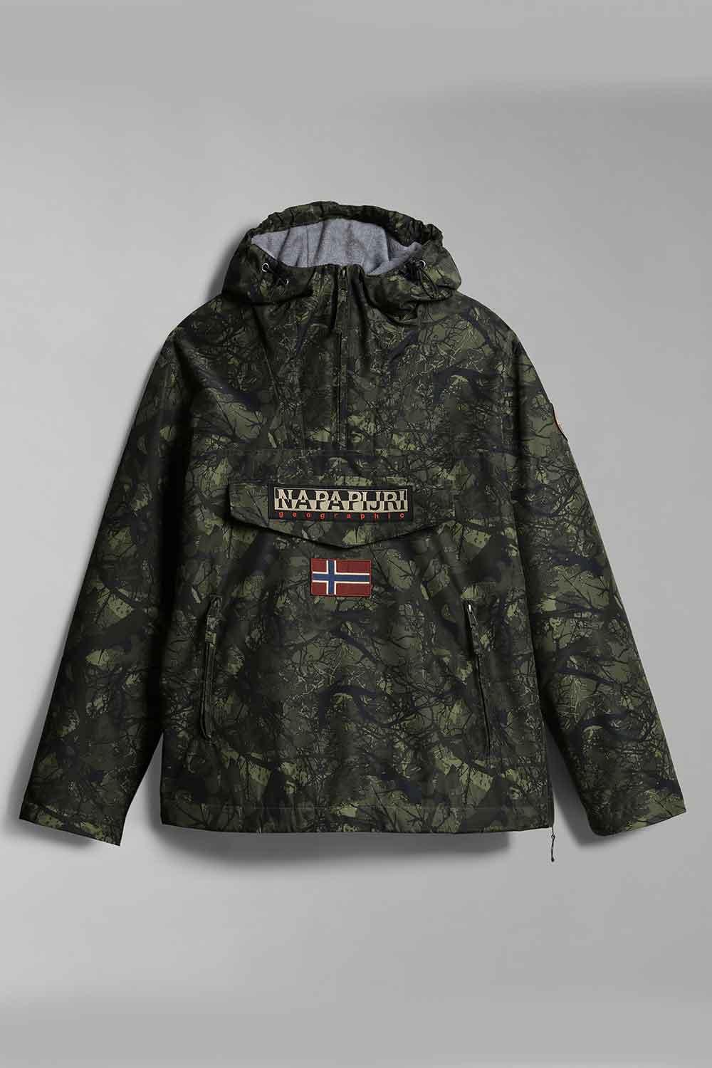 Napapijri-Rainforest Pocket 2 Camo Green-Yağmurluk-8-Milagron.com