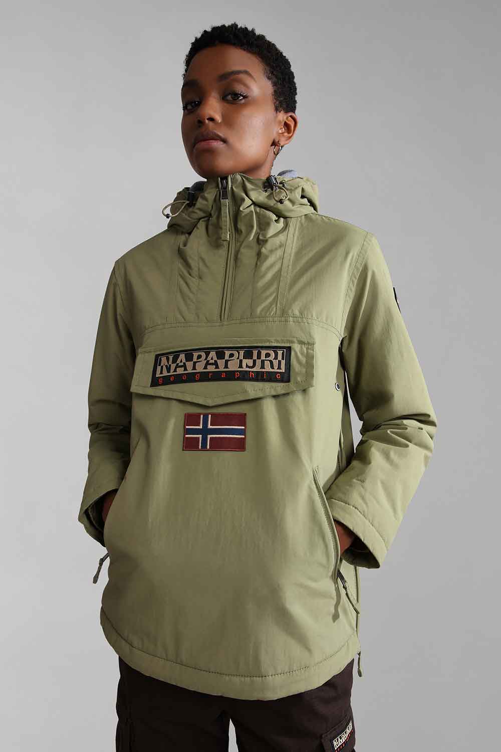 Napapijri-Rainforest Pocket 4 Green Lichen-Yağmurluk-10-Milagron.com