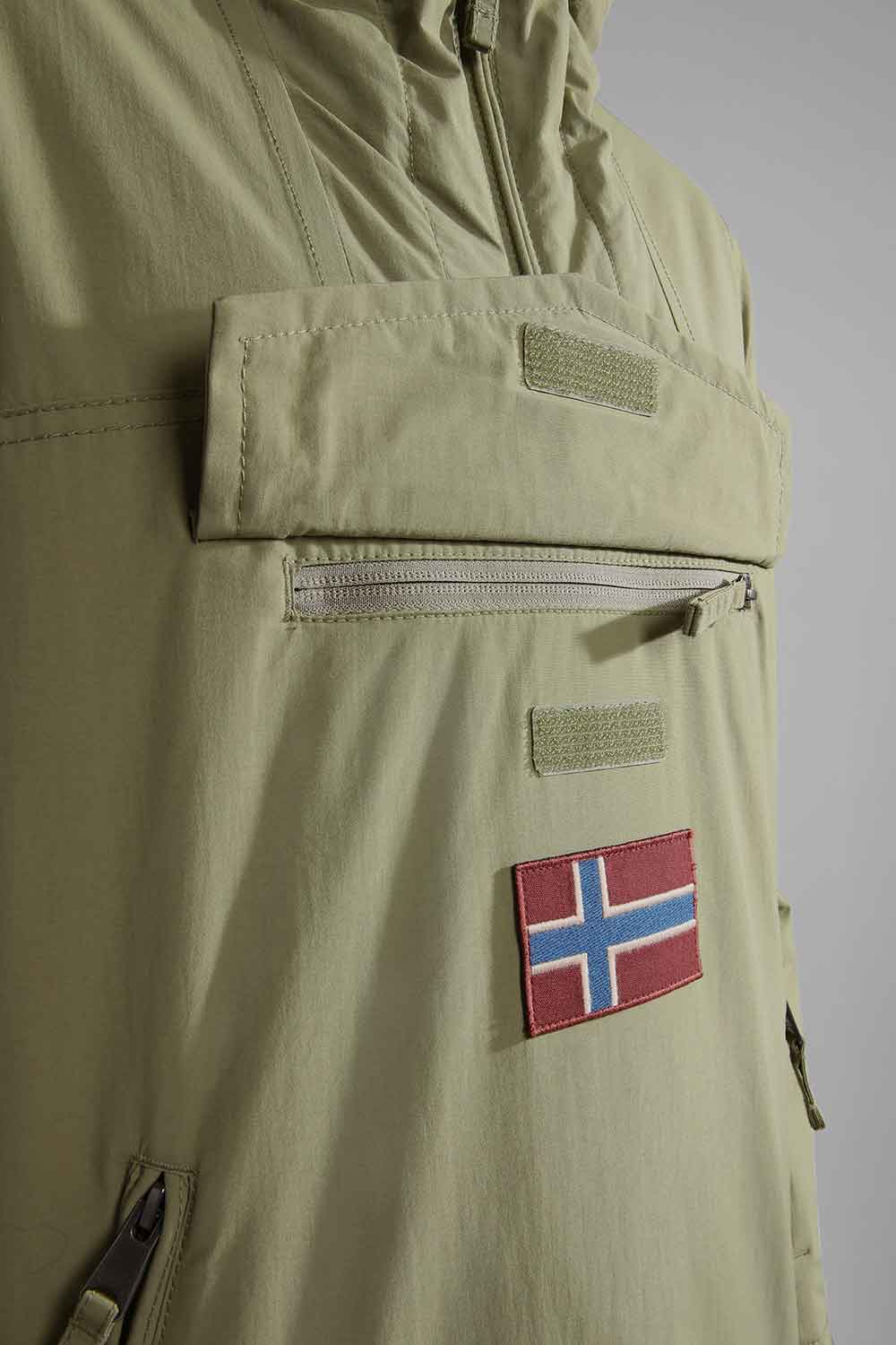 Napapijri-Rainforest Pocket 4 Green Lichen-Yağmurluk-6-Milagron.com