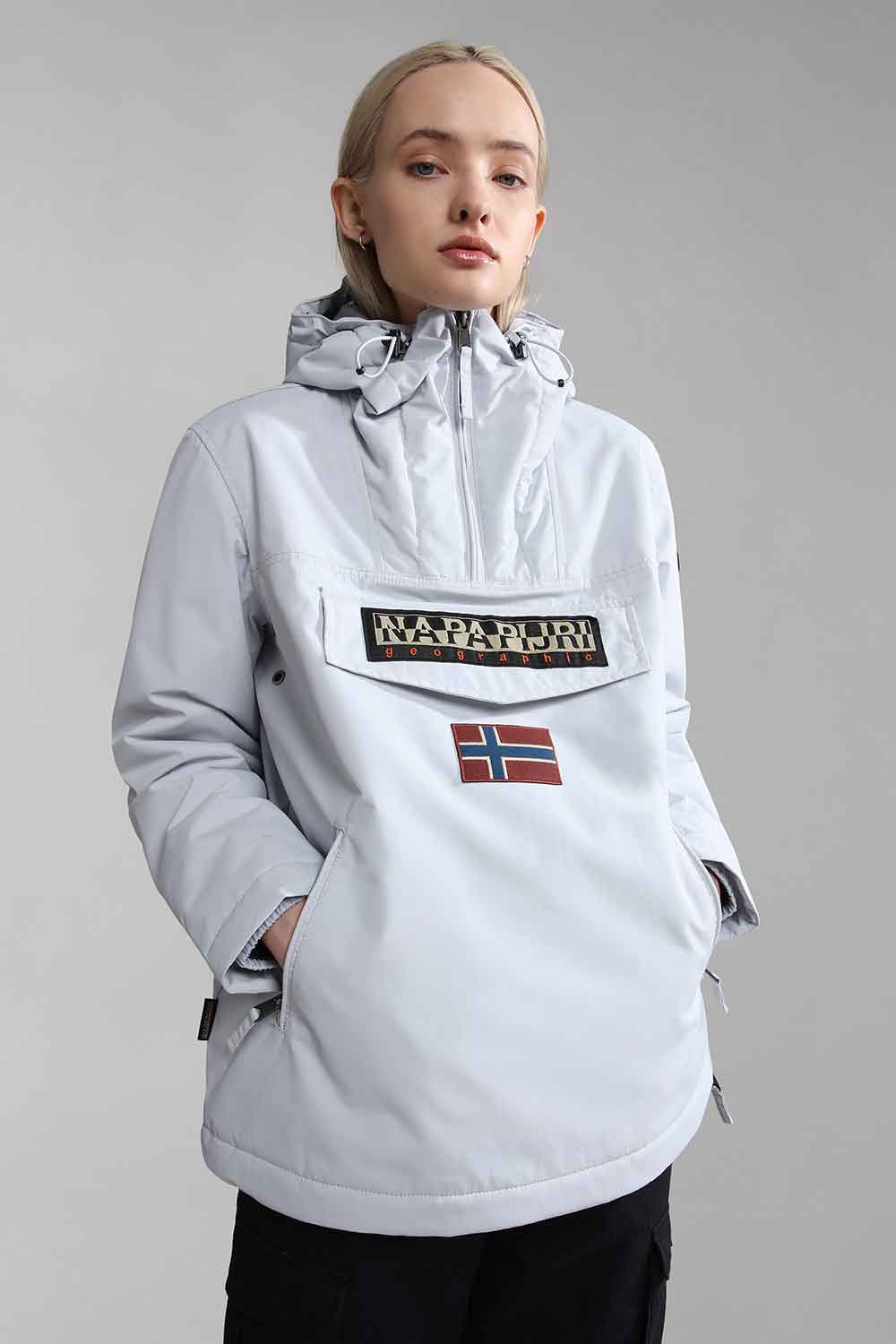 Napapijri-Rainforest Pocket 4 Grey Glacier-Yağmurluk-10-Milagron.com