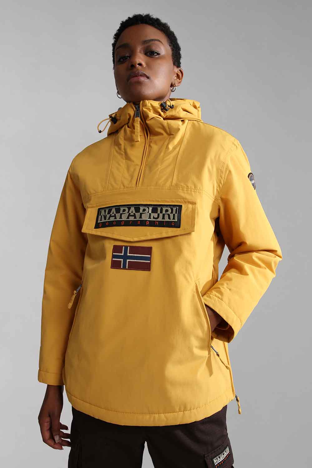 Napapijri-Rainforest Pocket 4 Yellow Amber-Yağmurluk-10-Milagron.com