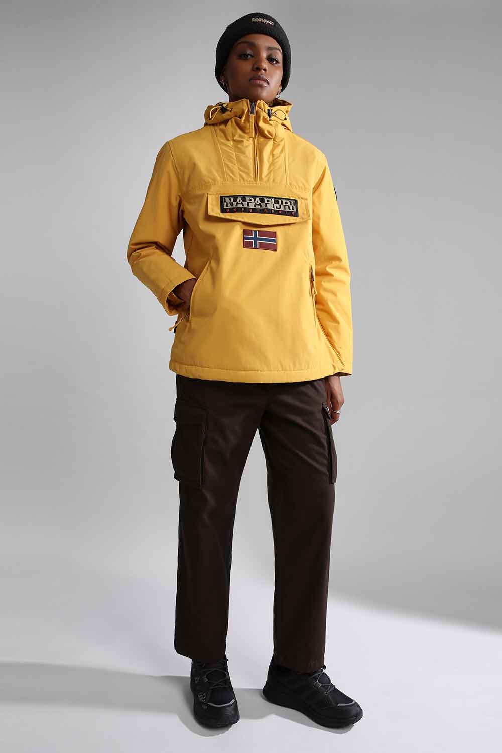 Napapijri-Rainforest Pocket 4 Yellow Amber-Yağmurluk-2-Milagron.com