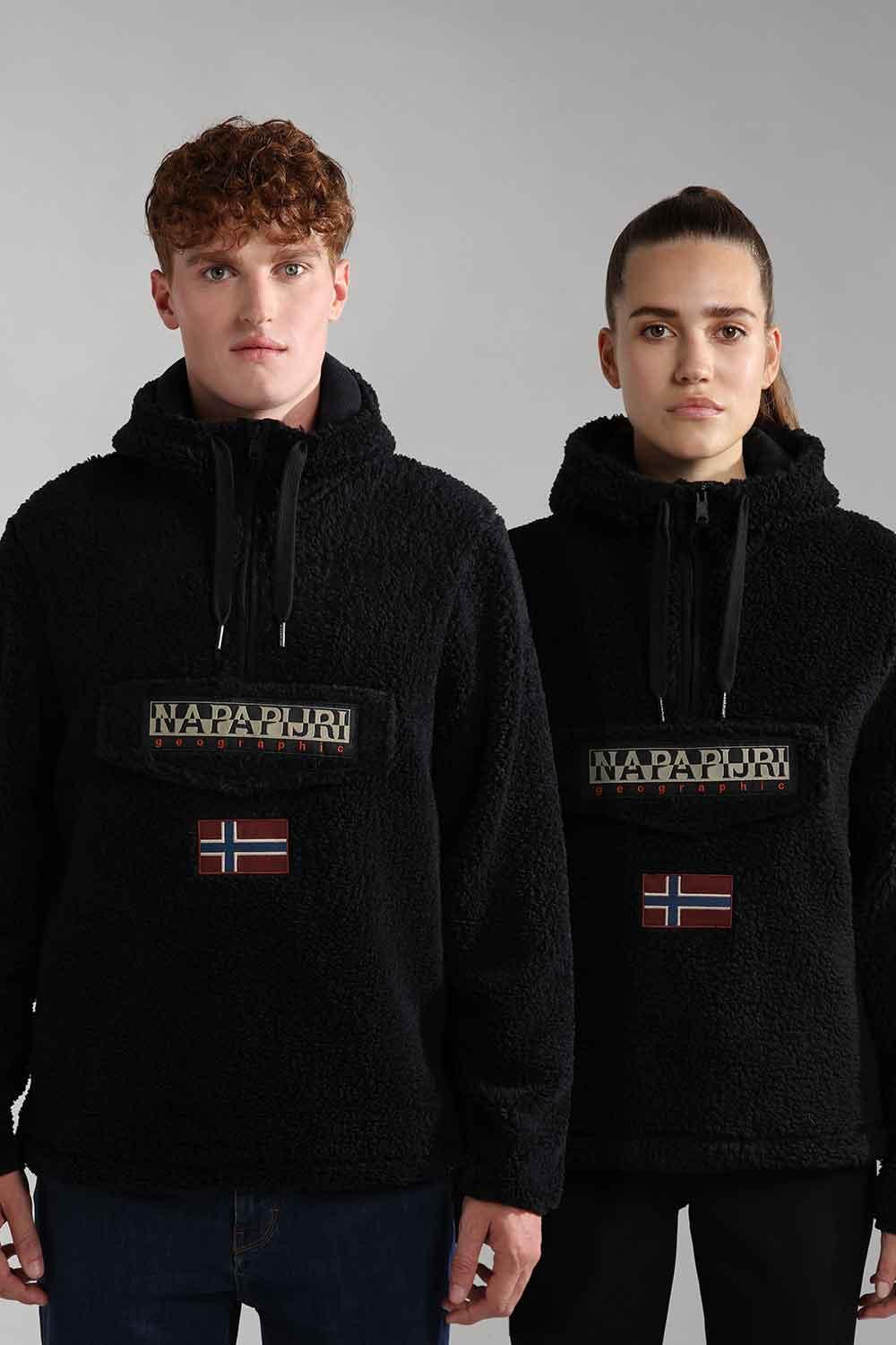 Napapijri-T-Burgee HZH Black-Sweatshirts & Hoodies-1-Milagron.com