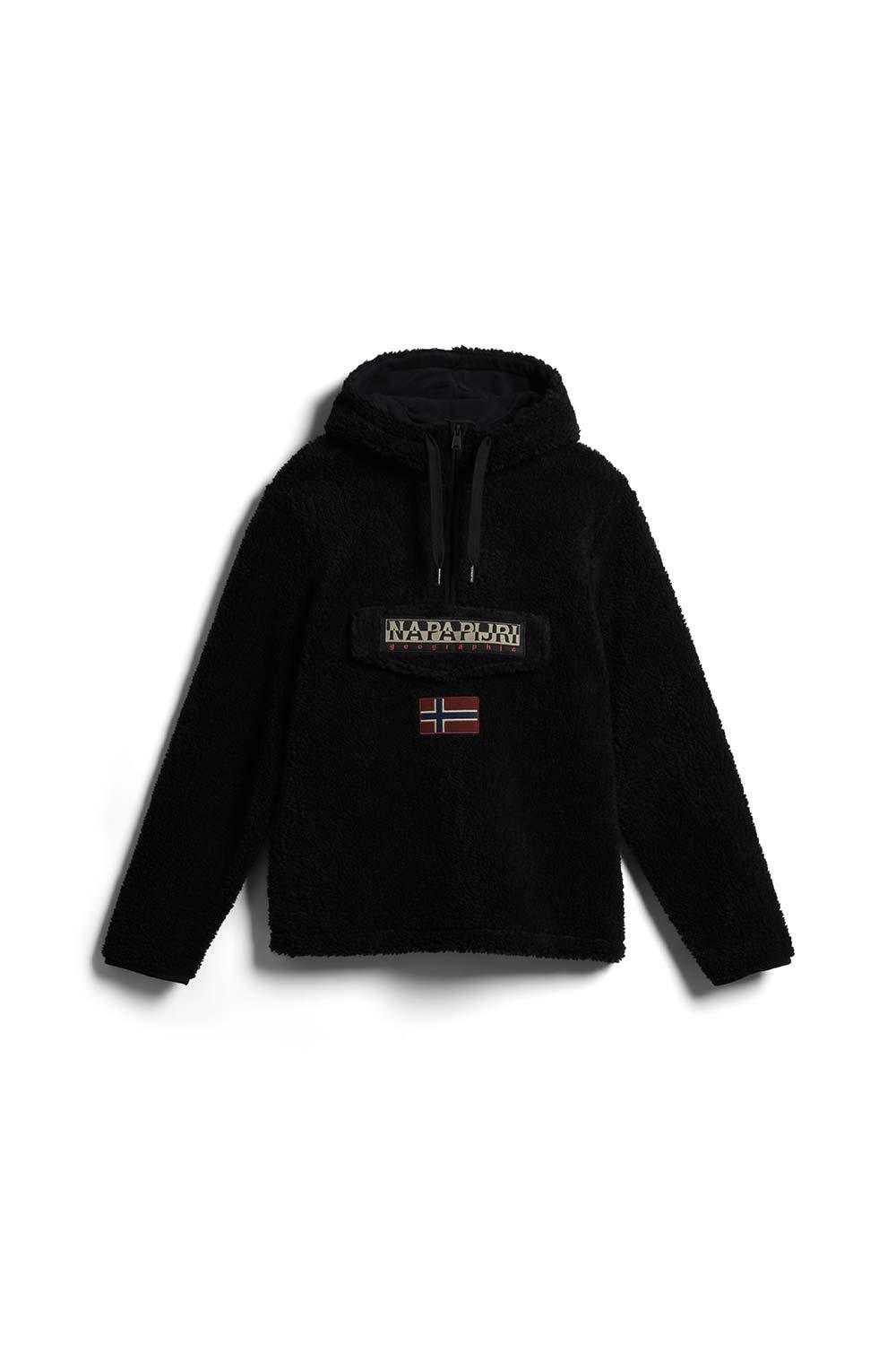 Napapijri-T-Burgee HZH Black-Sweatshirts & Hoodies-3-Milagron.com