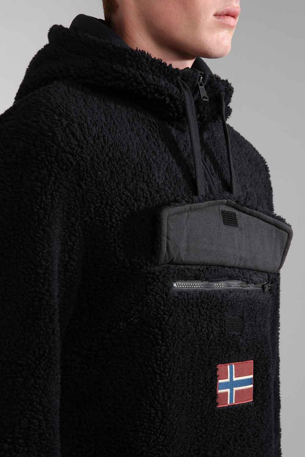 Napapijri-T-Burgee HZH Black-Sweatshirts & Hoodies-6-Milagron.com