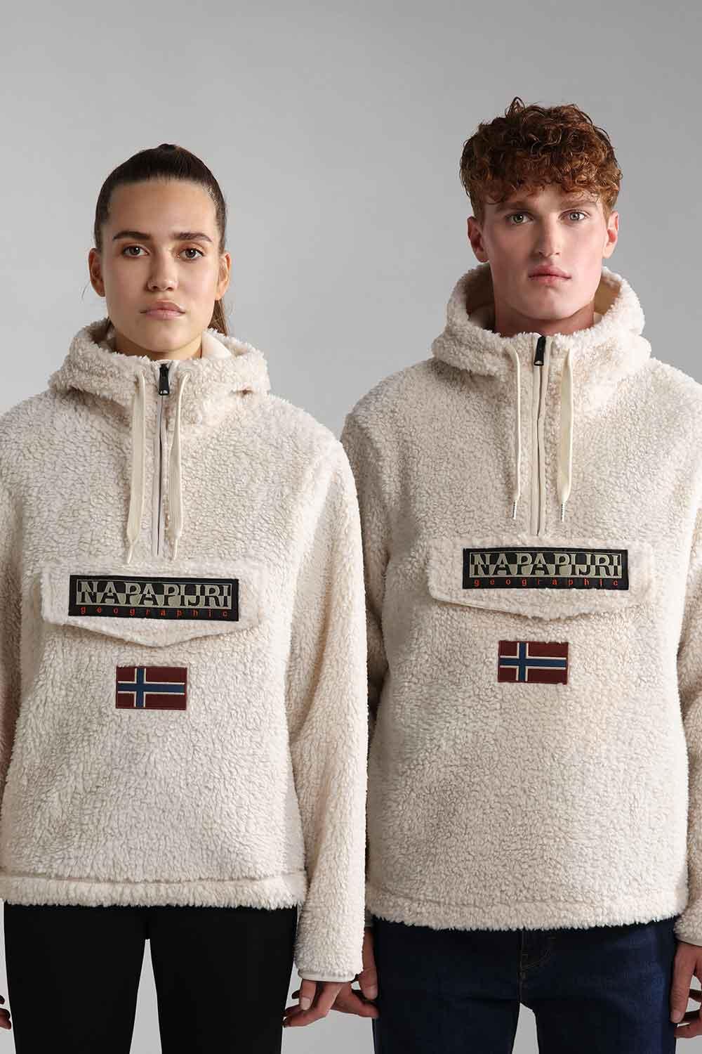 Napapijri-T-Burgee HZH Whitecap Gray-Sweatshirts & Hoodies-1-Milagron.com