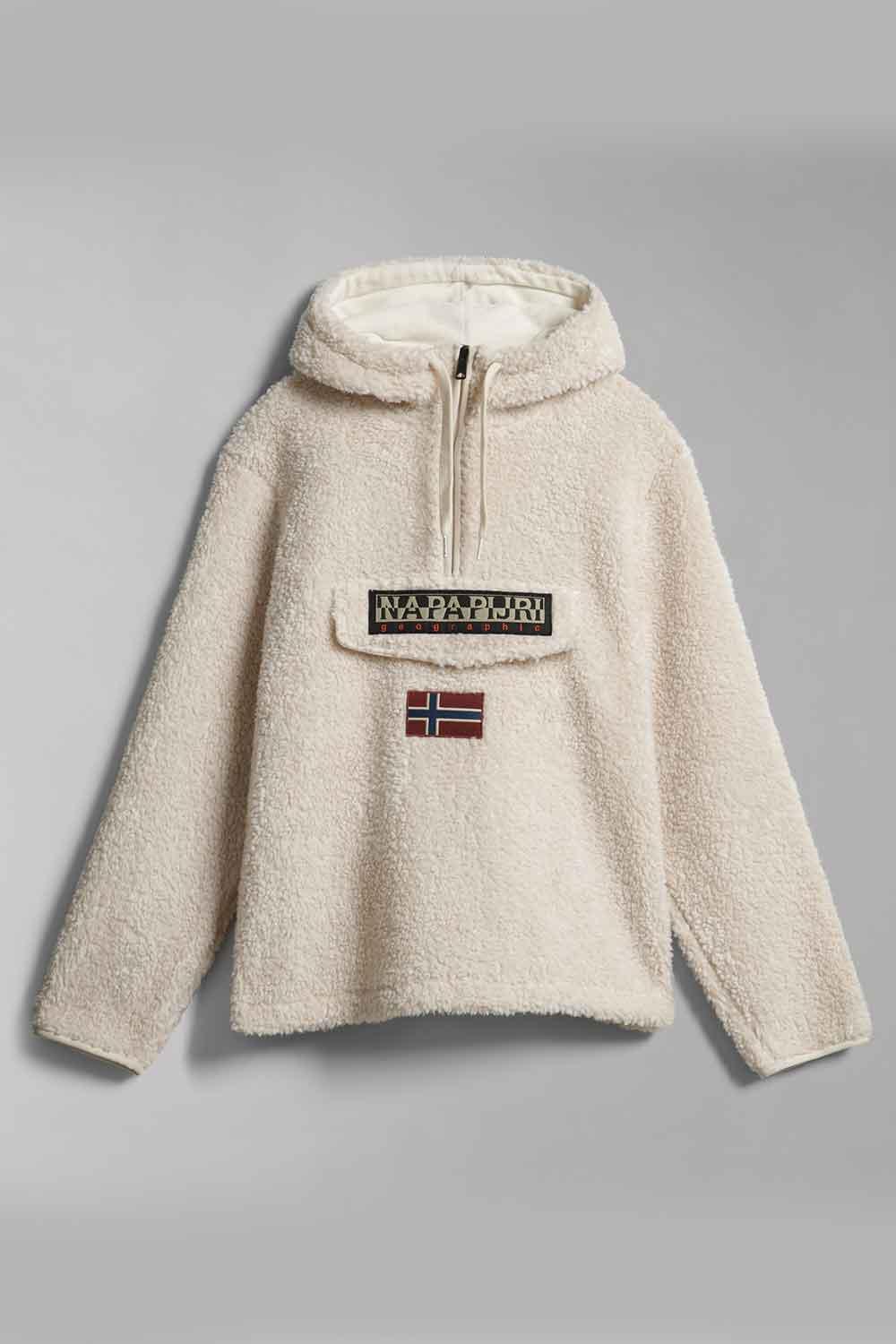 Napapijri-T-Burgee HZH Whitecap Gray-Sweatshirts & Hoodies-6-Milagron.com