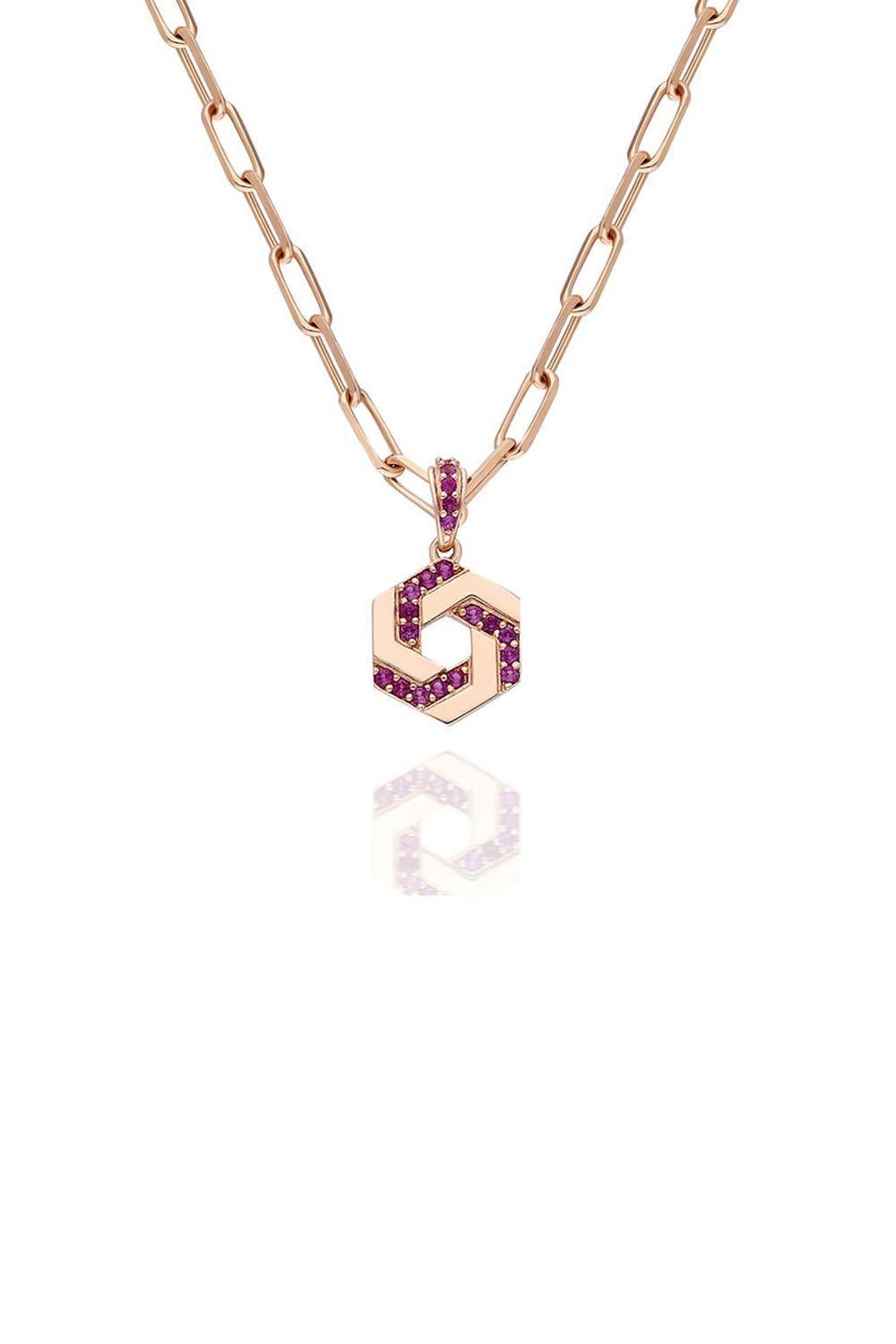 Nayra Jewelry-Linked Kolye Pembe-Kolye-1-Milagron.com
