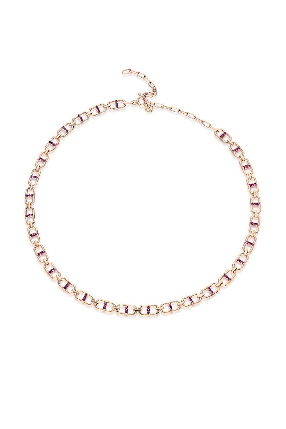 Nayra Jewelry-Sequence Chain Kolye Pembe-Kolye-1-Milagron.com