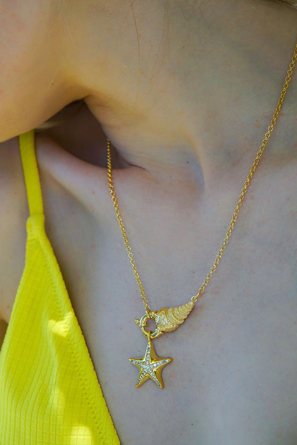 Nayra Jewelry-Shell We Dance Starfish Kolye-Kolye-2-Milagron.com