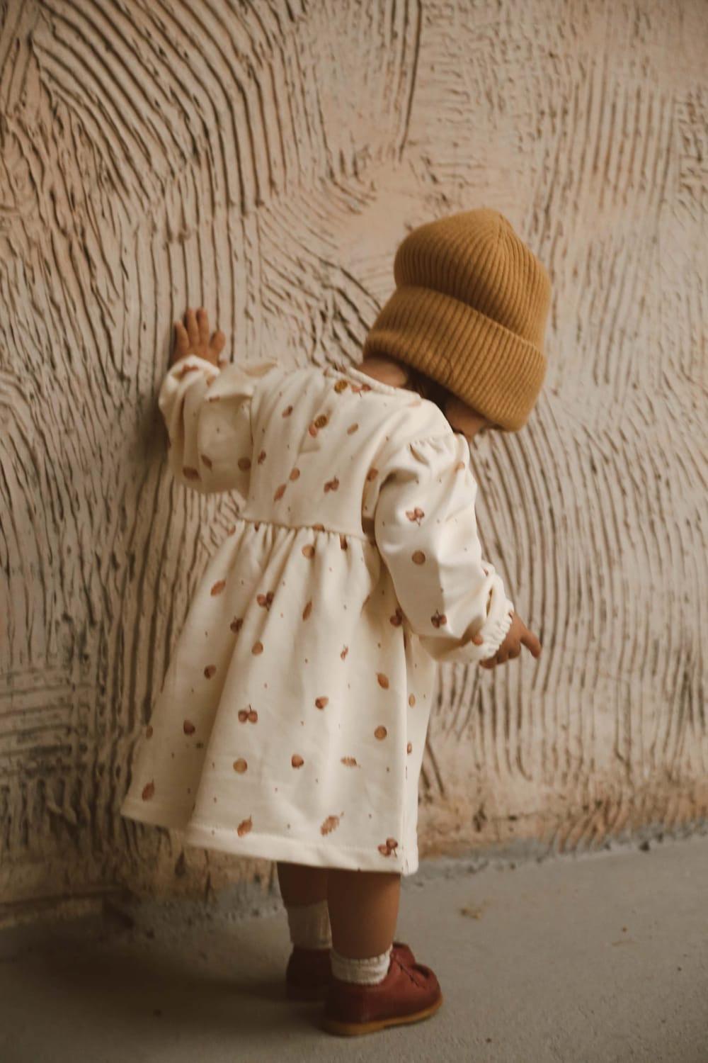 OhLaLaKoala-Palamut Baskılı Kız Çocuk Elbise-Çocuk Elbise & Tulum-6-Milagron.com