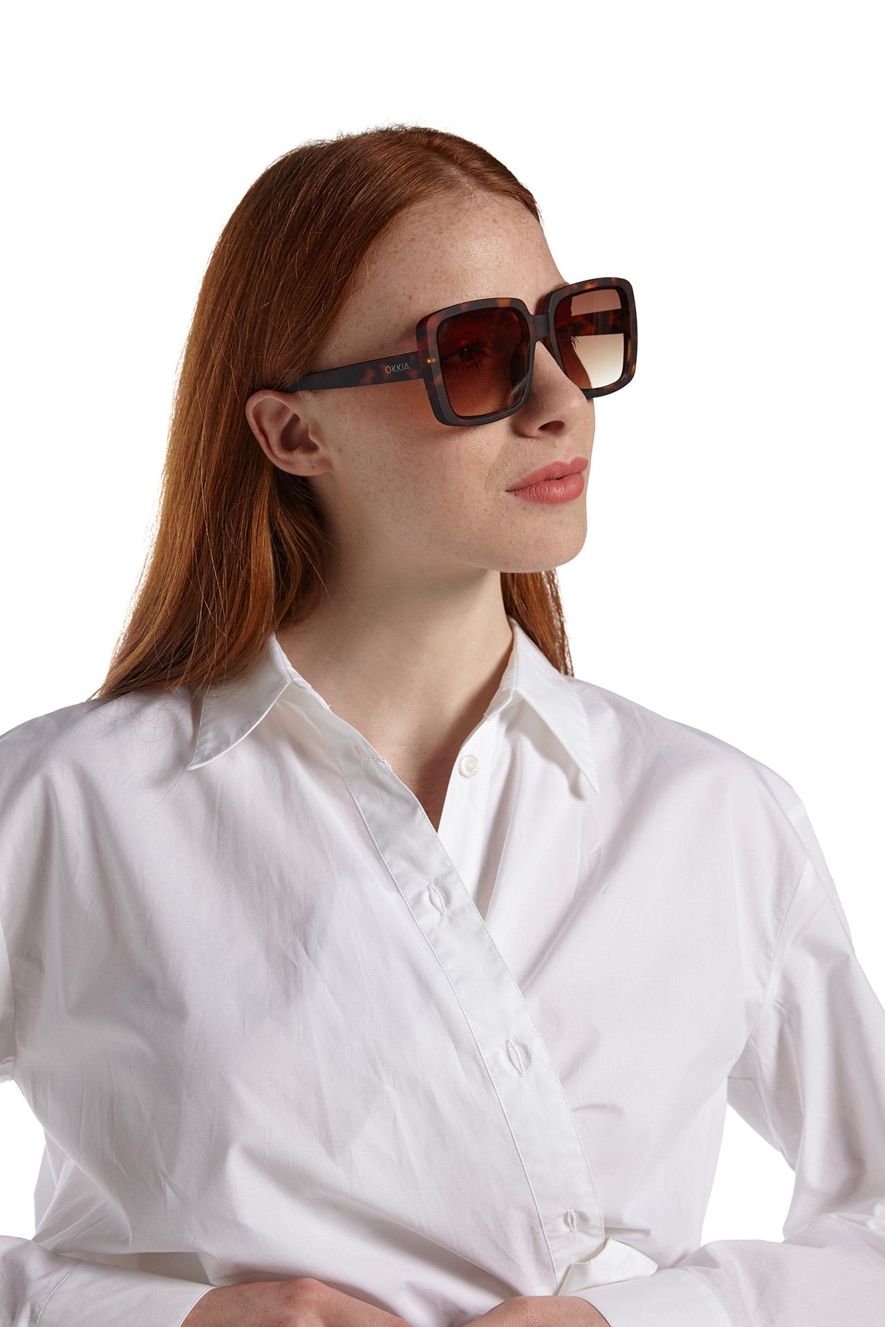 Okkia-Okkia Alessia Unisex Güneş Gözlüğü Klasik Havana-Güneş Gözlüğü-5-Milagron.com