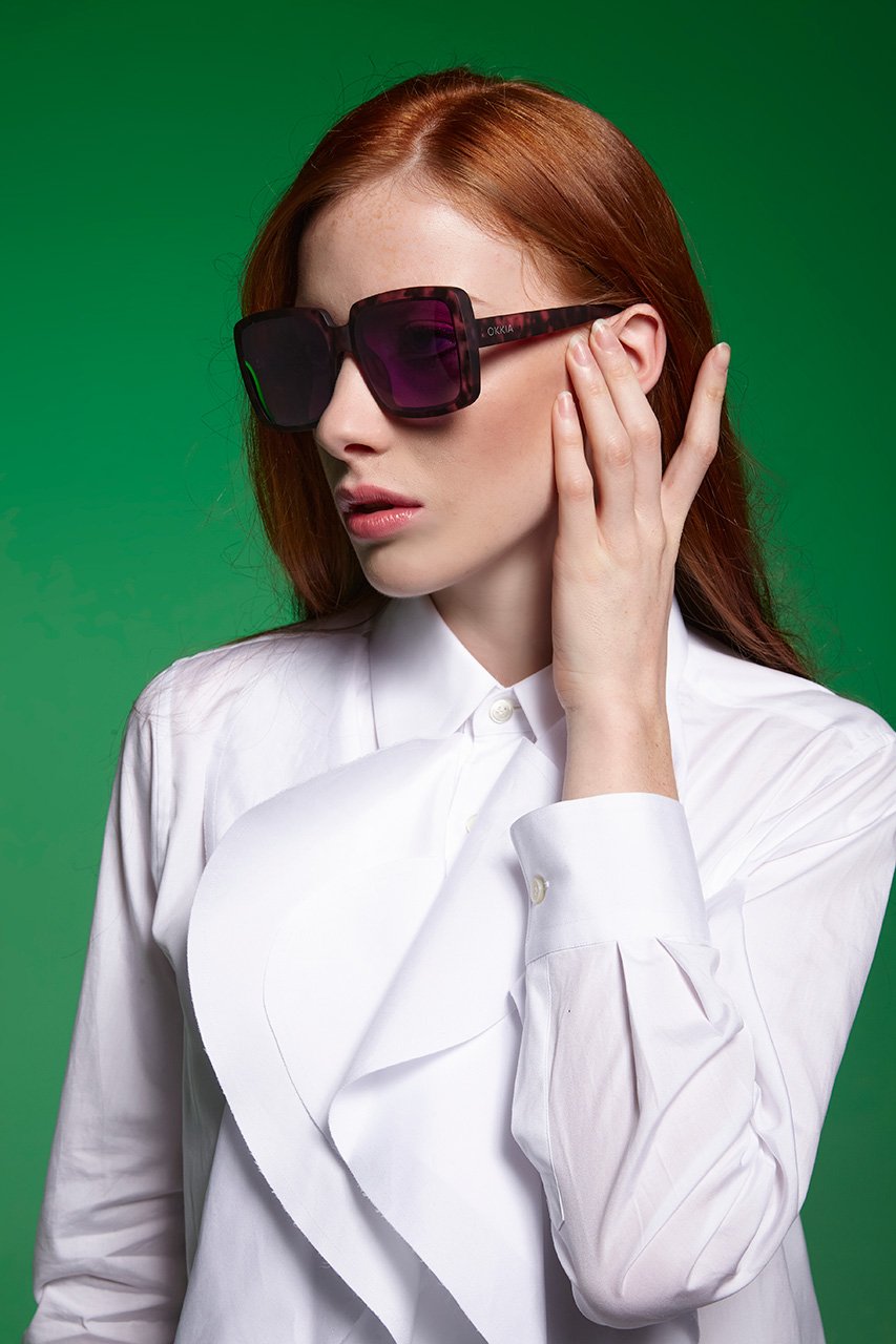 Okkia-Okkia Alessia Unisex Güneş Gözlüğü Klasik Havana-Güneş Gözlüğü-8-Milagron.com