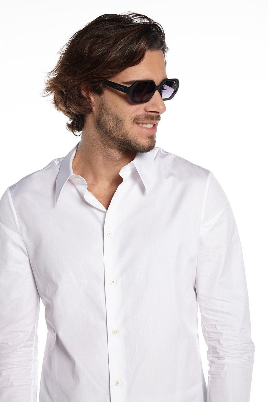 Okkia-Okkia Andrea Altıgen Unisex Güneş Gözlüğü Siyah-Güneş Gözlüğü-5-Milagron.com