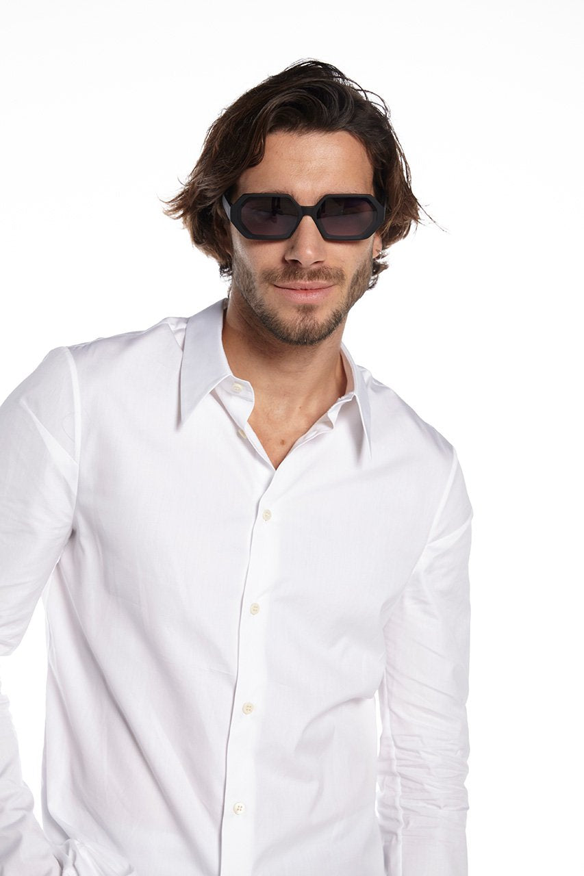 Okkia-Okkia Andrea Altıgen Unisex Güneş Gözlüğü Siyah-Güneş Gözlüğü-6-Milagron.com