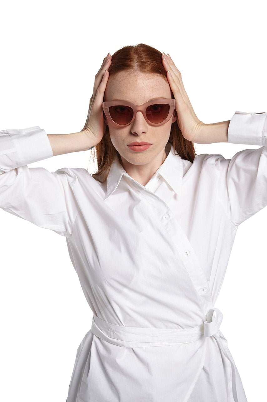 Okkia-Okkia Claudia Big Cat Güneş Gözlüğü Havana Pembesi-Güneş Gözlüğü-6-Milagron.com