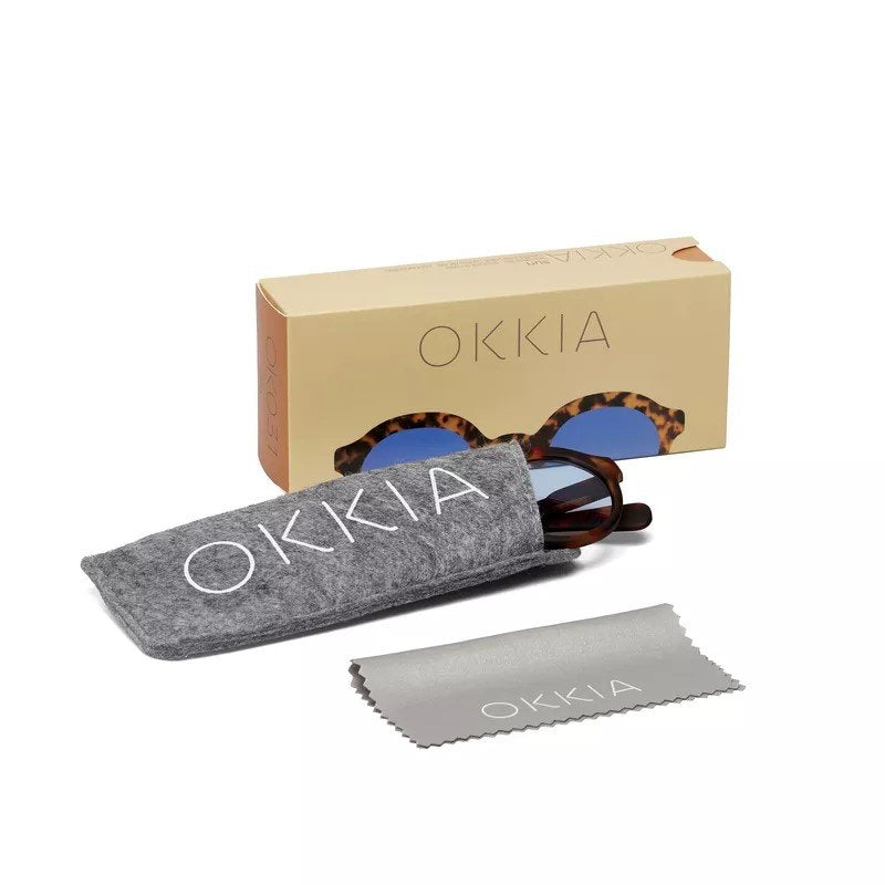 Okkia-Okkia Lauro Unisex Yuvarlak Klasik Havana Güneş Gözlüğü Mavi Gradyan-Güneş Gözlüğü-6-Milagron.com