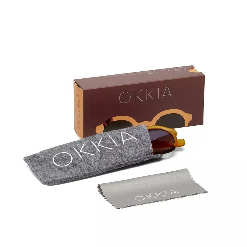Okkia-Okkia Lauro Unisex Yuvarlak Sarı Havana Güneş Gözlüğü Siyah Gradyan-Güneş Gözlüğü-6-Milagron.com