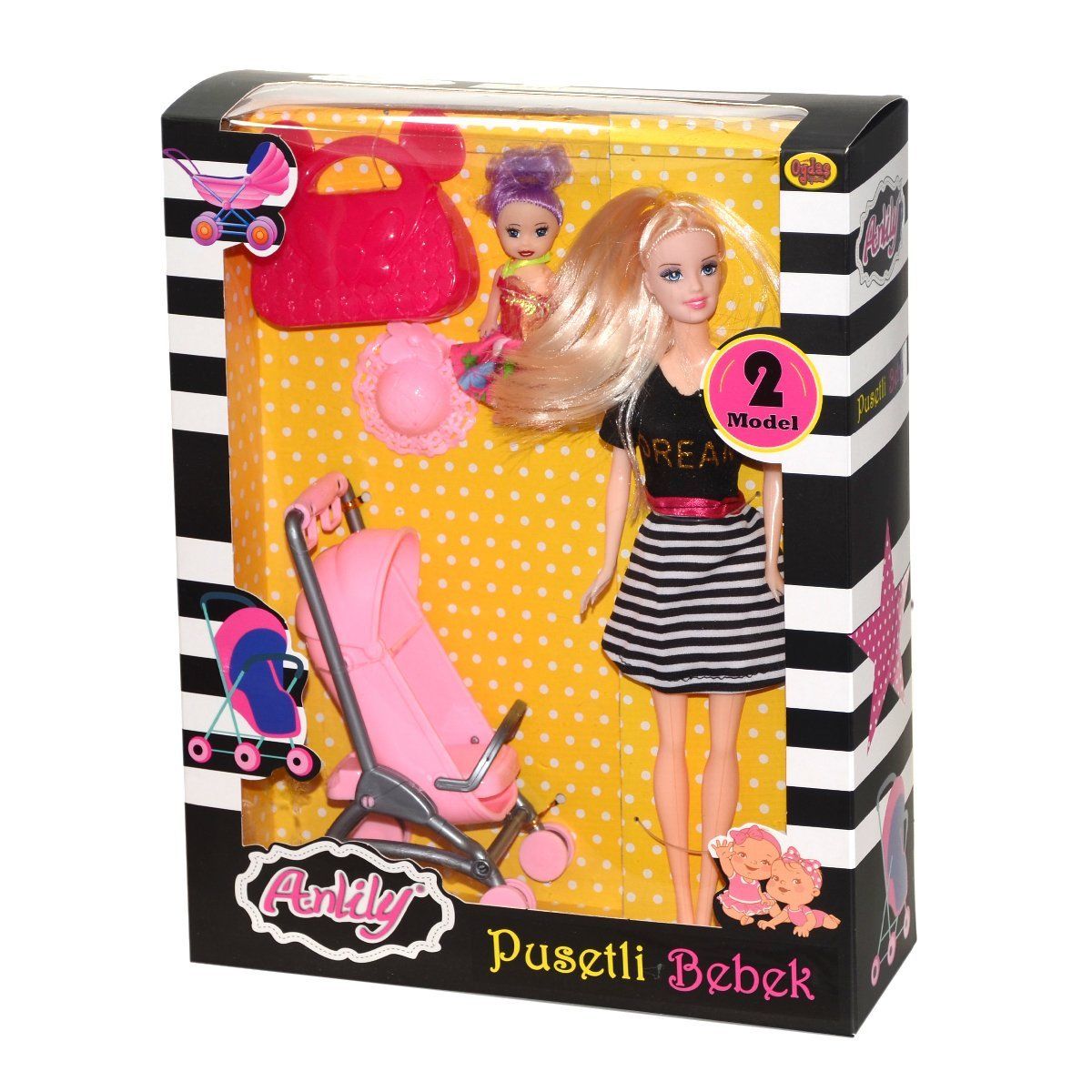 Oydaş Oyuncak-Anlily Pusetli Bebek / +3 Yaş-Oyuncak-1-Milagron.com