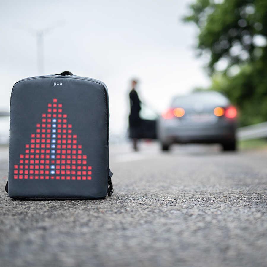 Pix-Pix Yellow Led Ekranlı Akıllı Sırt Çantası-Sırt Çantası-5-Milagron.com