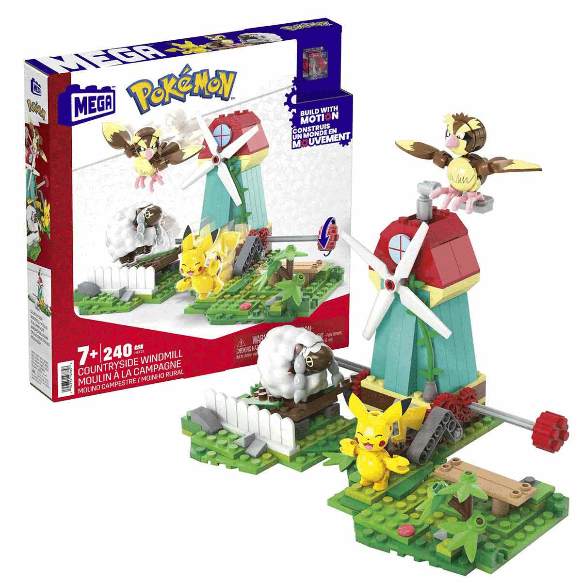 Pokemon-Countryside Windmill Yel Değirmeni Kasabası Seti 240 Parça +7 Yaş-Figür Oyuncaklar-1-Milagron.com