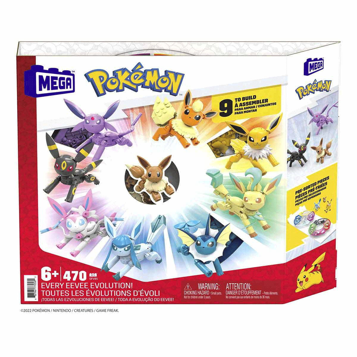 Pokemon-Eevee Dönüşümleri 470 Parça +6 Yaş-Figür Oyuncaklar-1-Milagron.com
