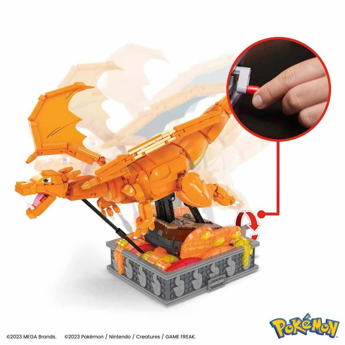 Pokemon-Hareketli Charizard 1664 Parça +12 Yaş-Figür Oyuncaklar-4-Milagron.com