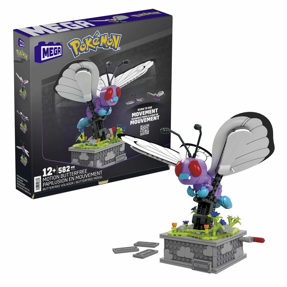 Pokemon-Motion Butterfree 582 Parça +12 Yaş-Figür Oyuncaklar-2-Milagron.com