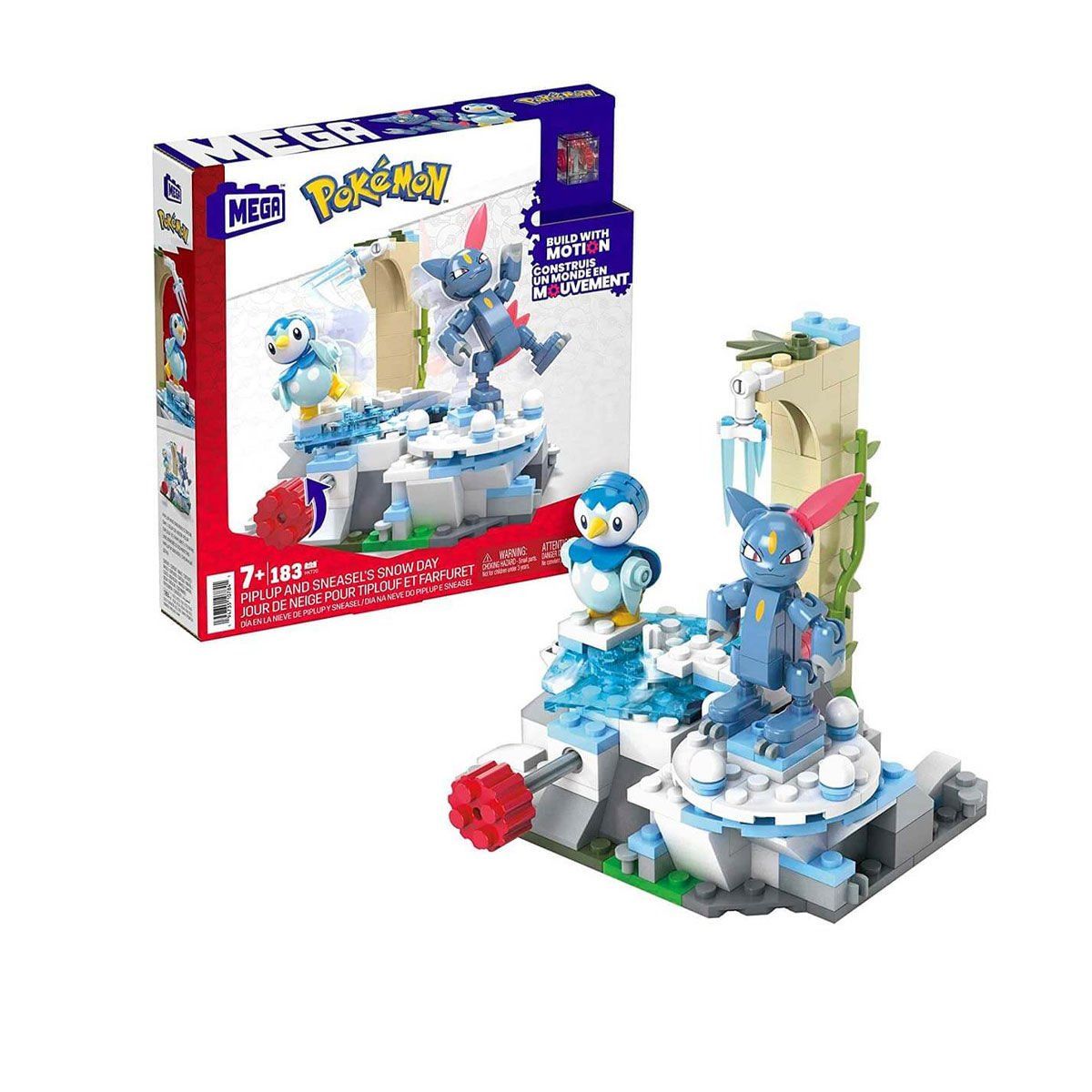 Pokemon-Piplup Ve Sneasel Kış Macerası Seti 183 Parça + 7 Yaş-Figür Oyuncaklar-2-Milagron.com