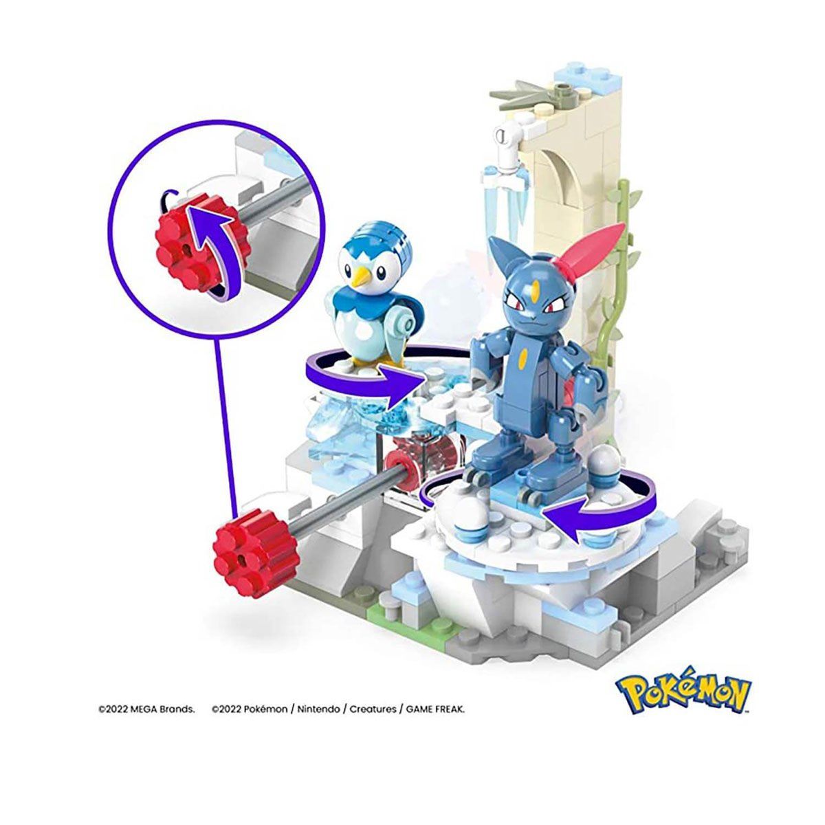 Pokemon-Piplup Ve Sneasel Kış Macerası Seti 183 Parça + 7 Yaş-Figür Oyuncaklar-4-Milagron.com