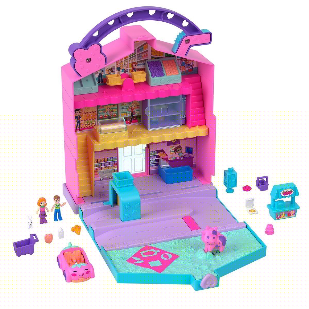 Poly Pocket ve Arkadaşları-Polly Pocket Eğlenceli Market Oyun Seti-Oyuncak Bebek ve Oyun Setleri-2-Milagron.com