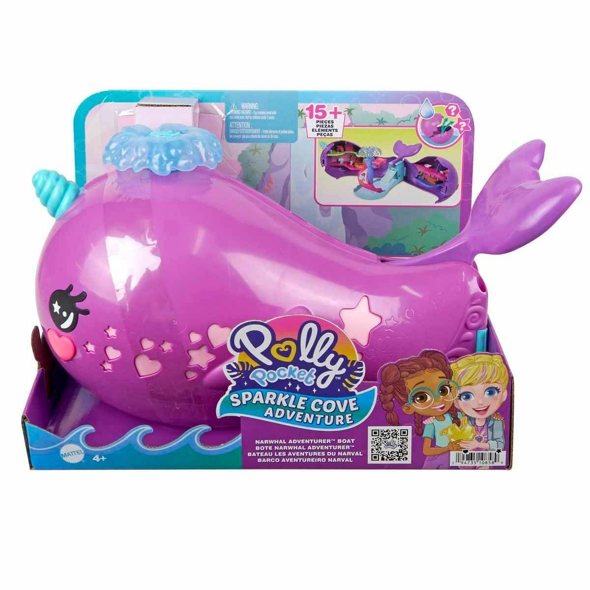 Poly Pocket ve Arkadaşları-Polly Pocket Sparkle Cove Narval-Oyuncak Bebek ve Oyun Setleri-1-Milagron.com