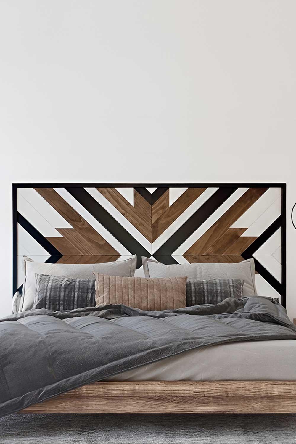 Postotto Design Studio-Bohemian Çift Kişilik Ahşap Yatak/ Baza Başlığı-Yatak-1-Milagron.com