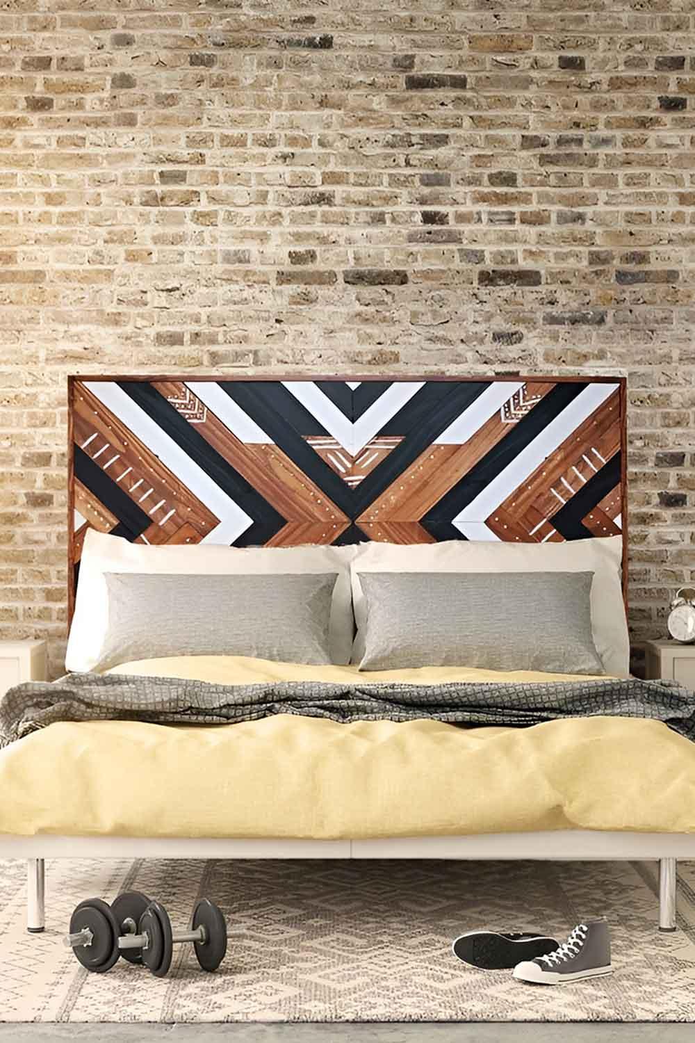 Postotto Design Studio-Etnik Çift Kişilik Ahşap Yatak/ Baza Başlığı-Yatak-1-Milagron.com