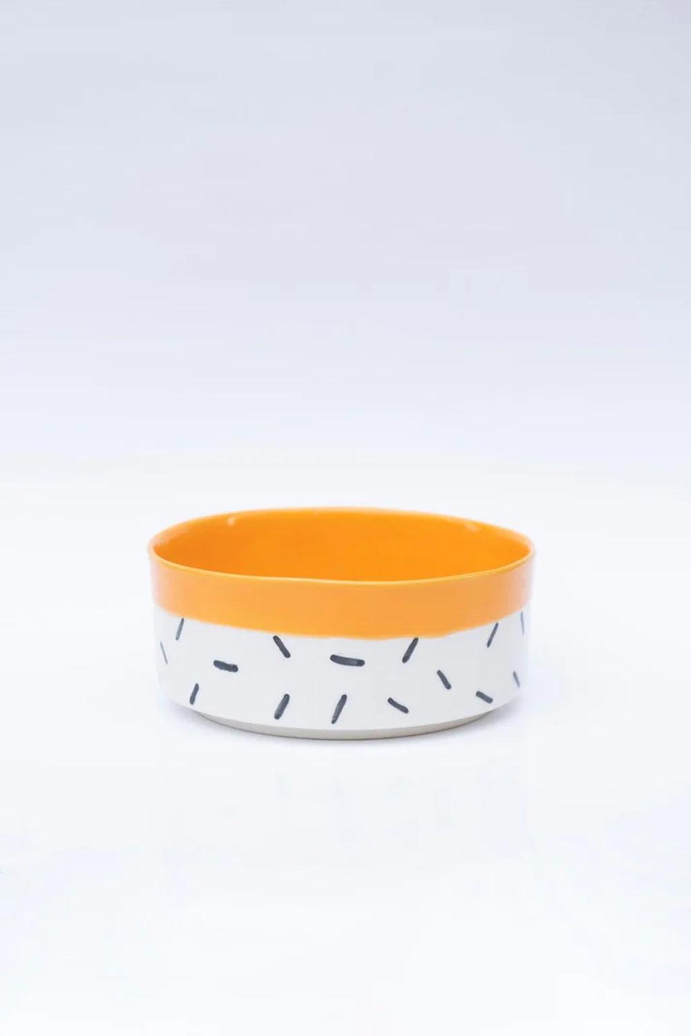 Pups & Itchy-Seramik Mama / Su Kasesi - Orange-Köpek-2-Milagron.com