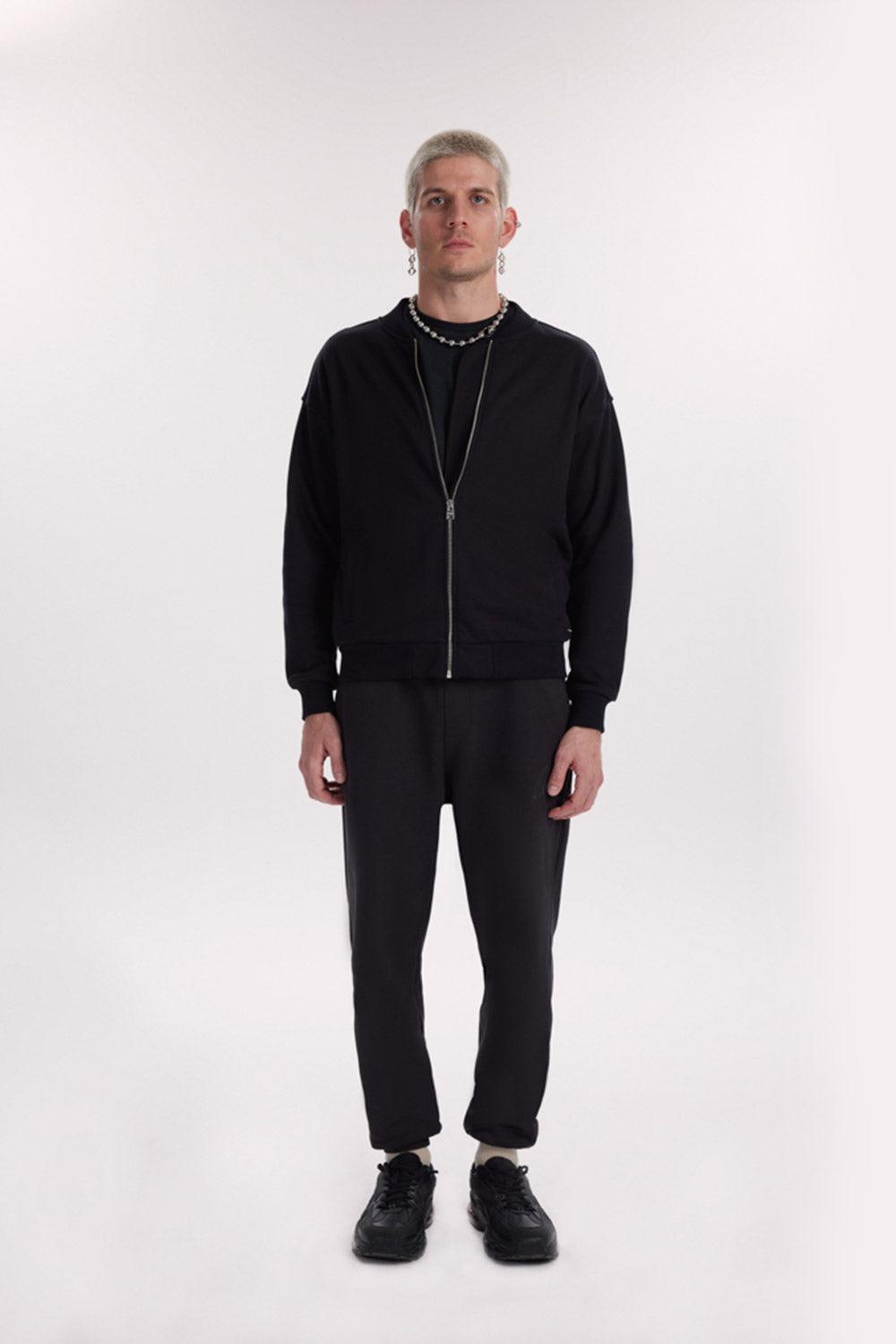 Qollanchi-Virtus Bomber - Jet Black-Ceket-1-Milagron.com