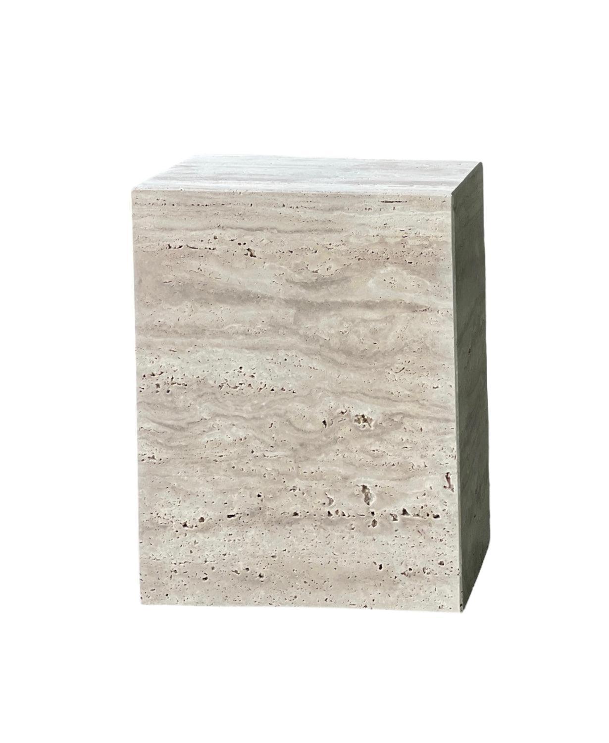 Raika Studio-Cave Travertine Side Table-Sehpa-6-Milagron.com