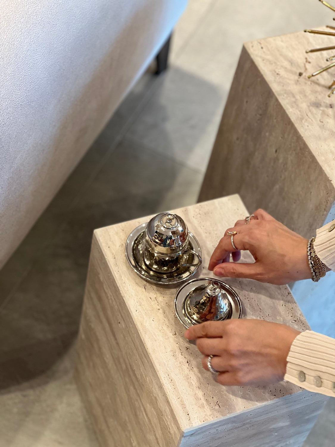 Raika Studio-Cave Travertine Side Table-Sehpa-7-Milagron.com