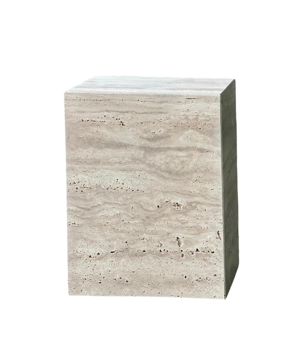 Raika Studio-Cave Travertine Side Table-Sehpa-8-Milagron.com