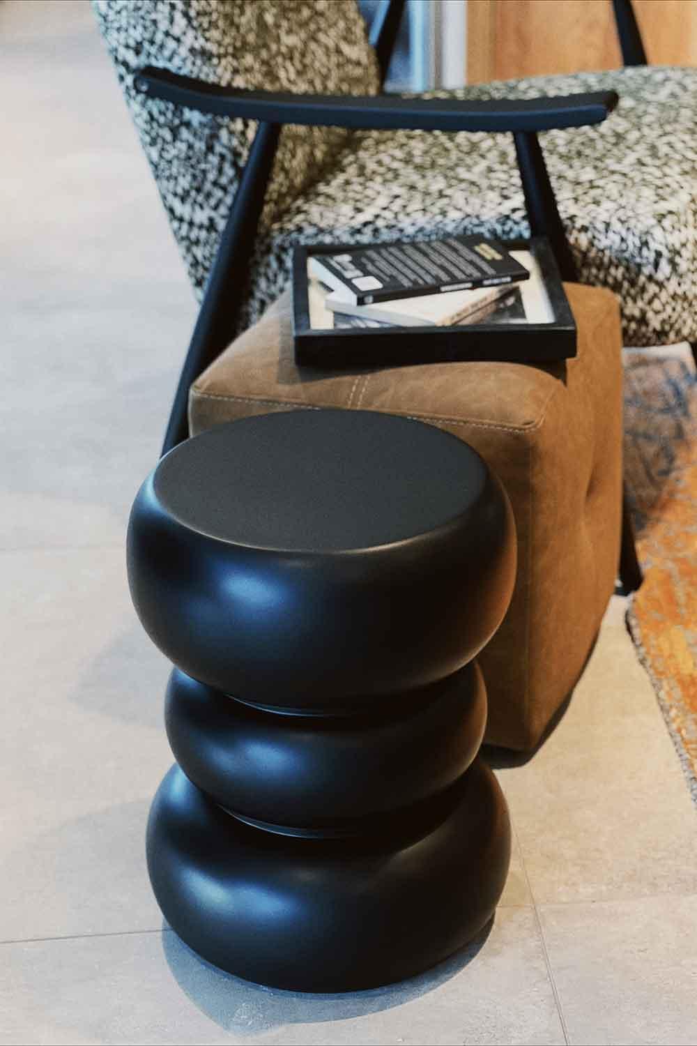 Raika Studio-Nutt Black Stool-Sehpa-5-Milagron.com
