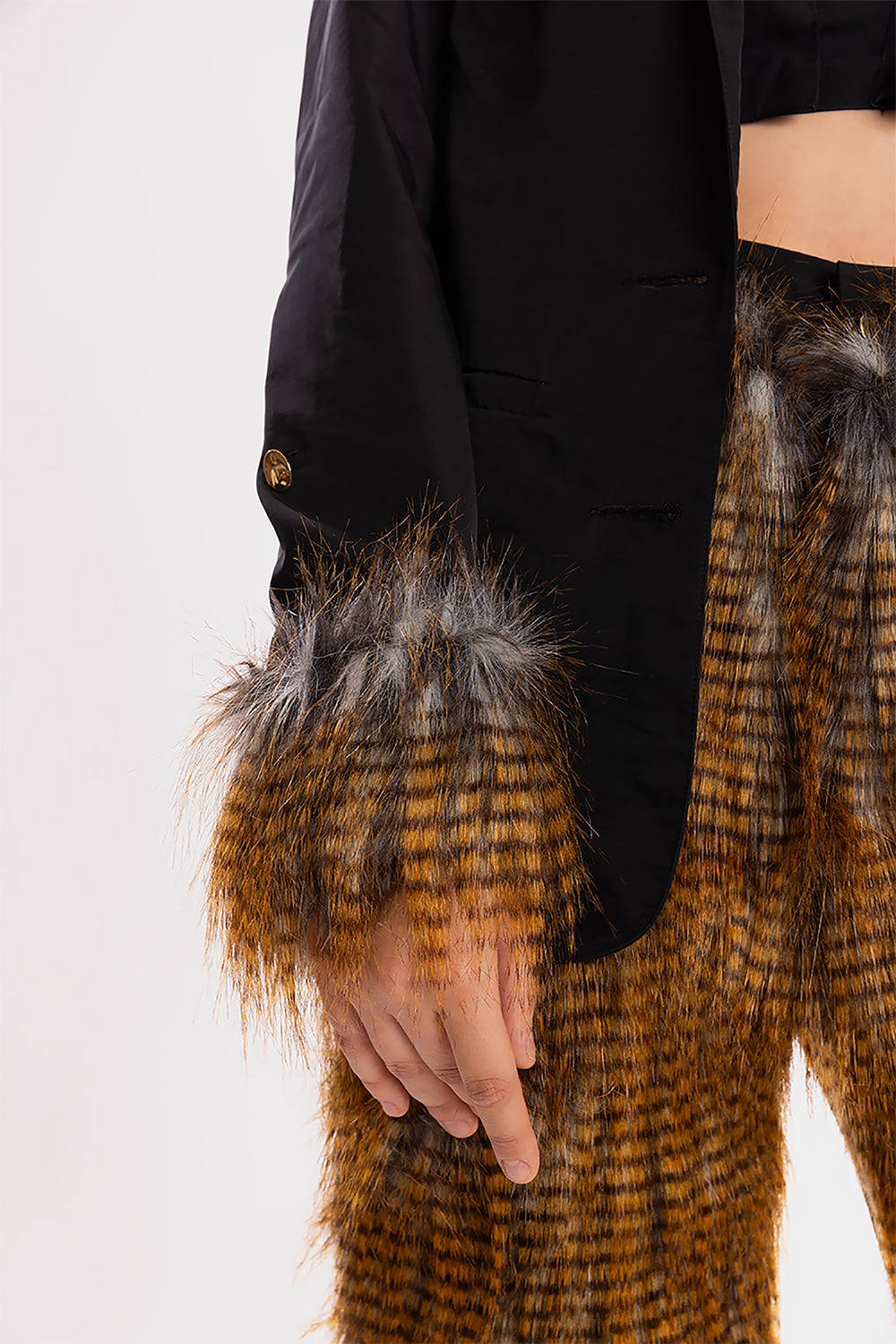 Ramme-Raider Fur Jacket With Animal Print V1-Ceket-5-Milagron.com