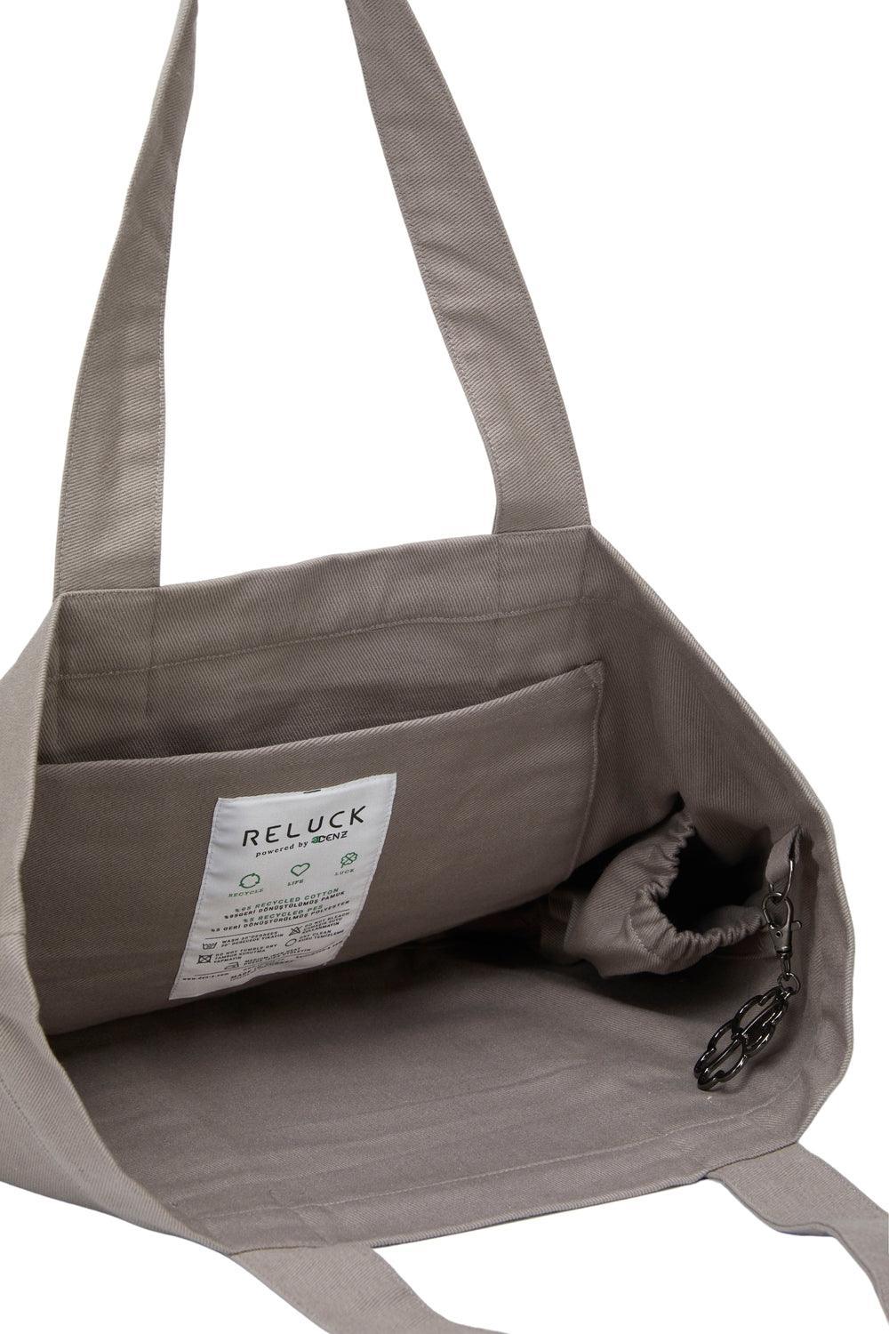 Reluck-%100 Recycled Big Tote Bag-Bez Çanta-6-Milagron.com