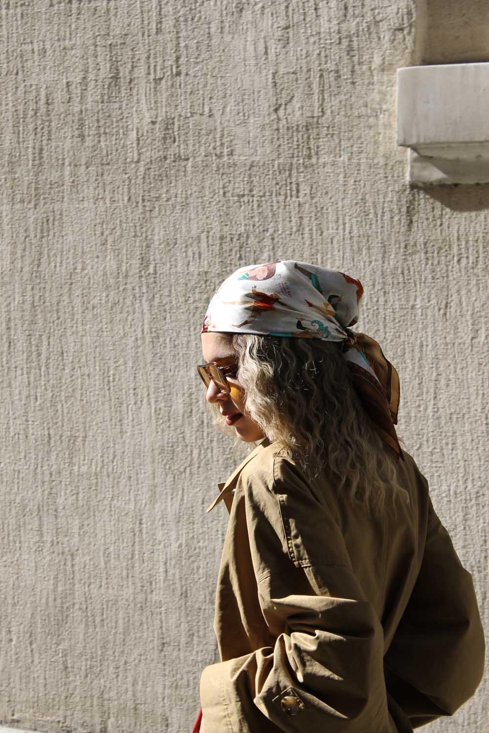 Ruksstore-Circus Family İpek İllüstrasyon Eşarp Fular-Şal & Fular-4-Milagron.com