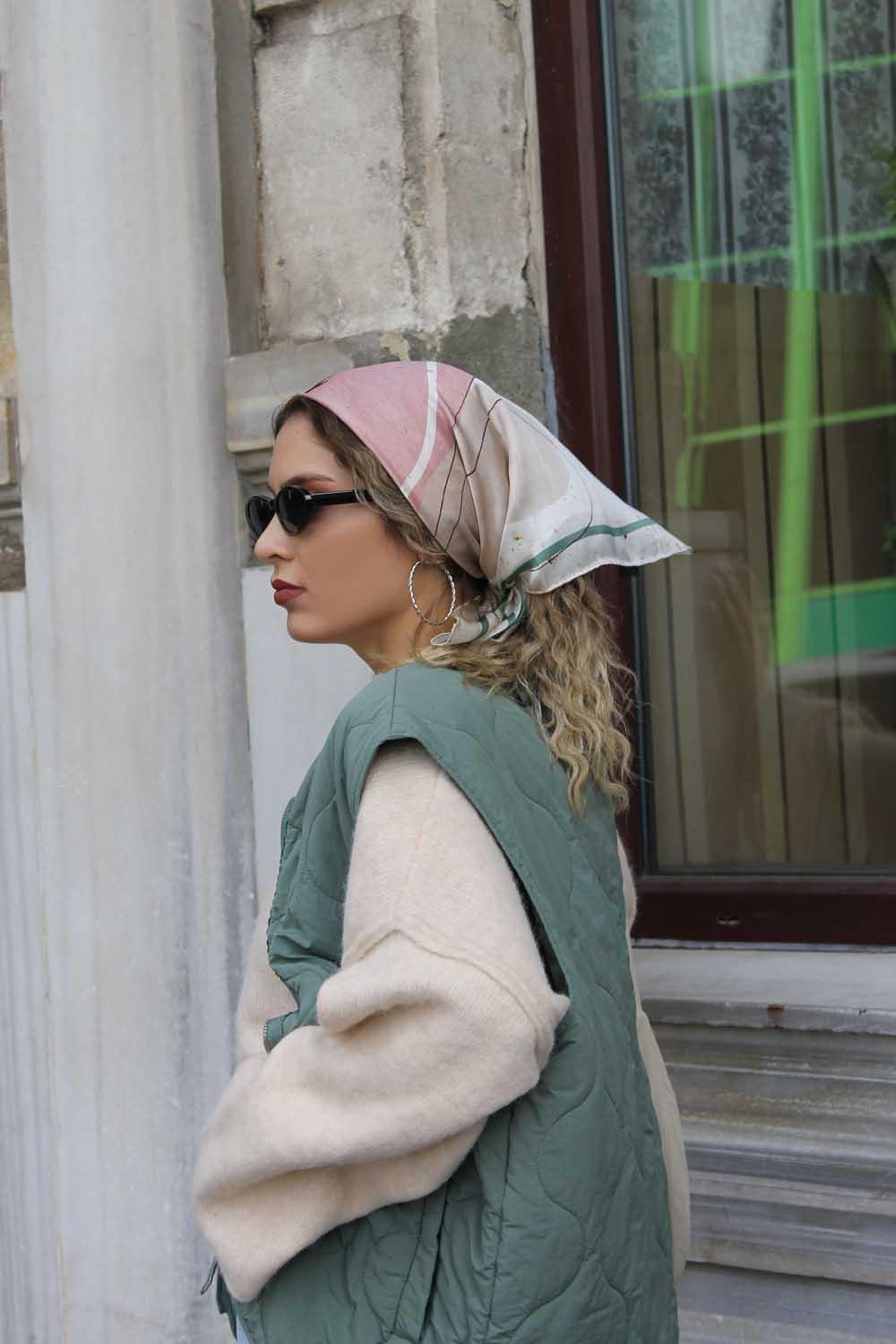 Ruksstore-Garden İpek İllüstrasyon Eşarp Fular-Şal & Fular-3-Milagron.com