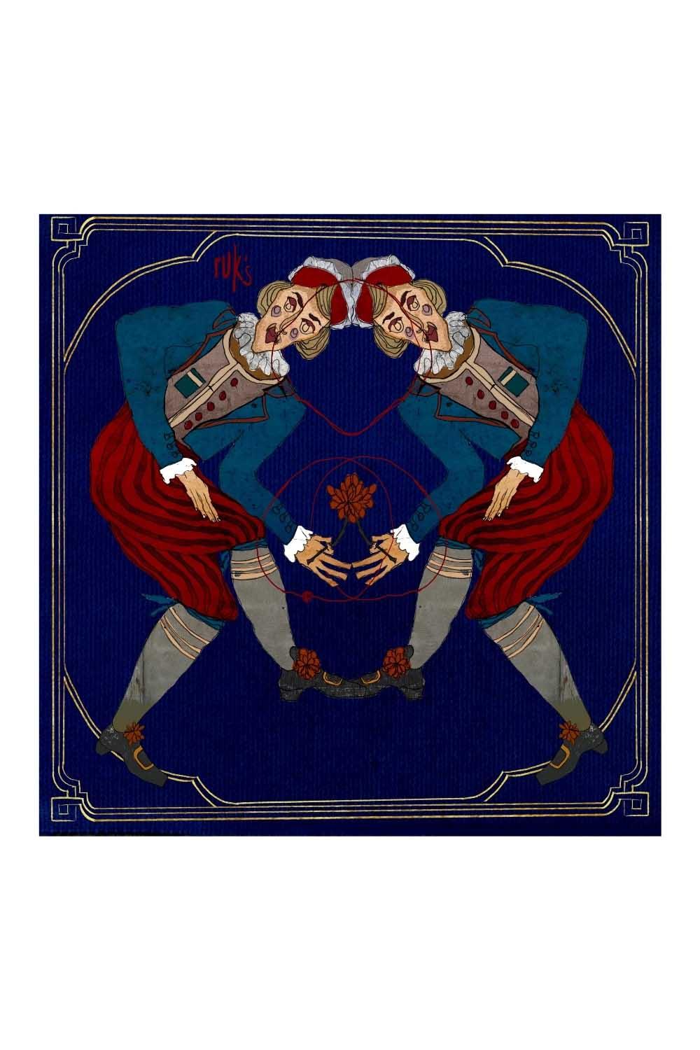 Ruksstore-Gentlamen İpek İllüstrasyon Eşarp Fular-Şal & Fular-1-Milagron.com