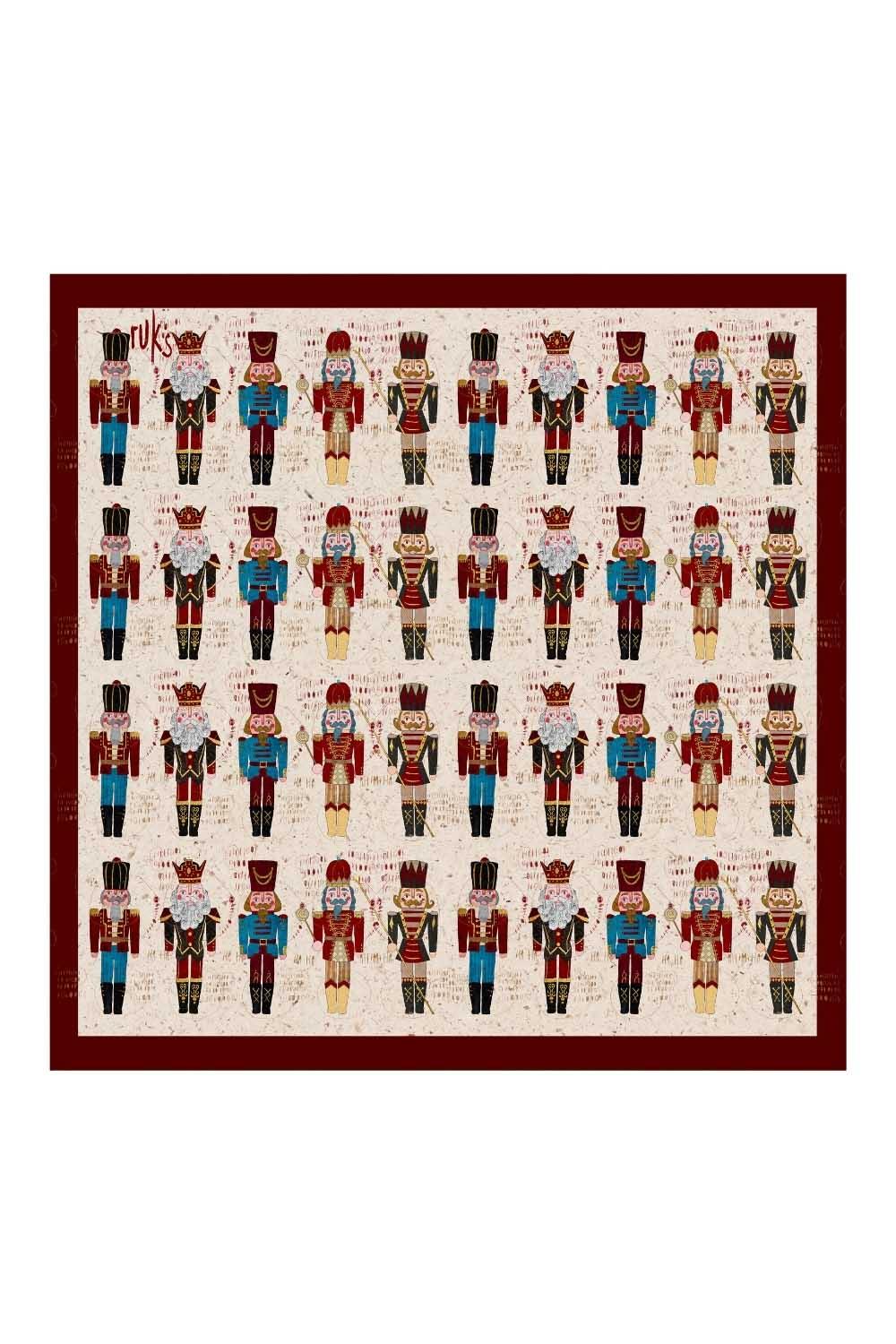 Ruksstore-Nutcracker İpek İllüstrasyon Eşarp Fular-Şal & Fular-1-Milagron.com