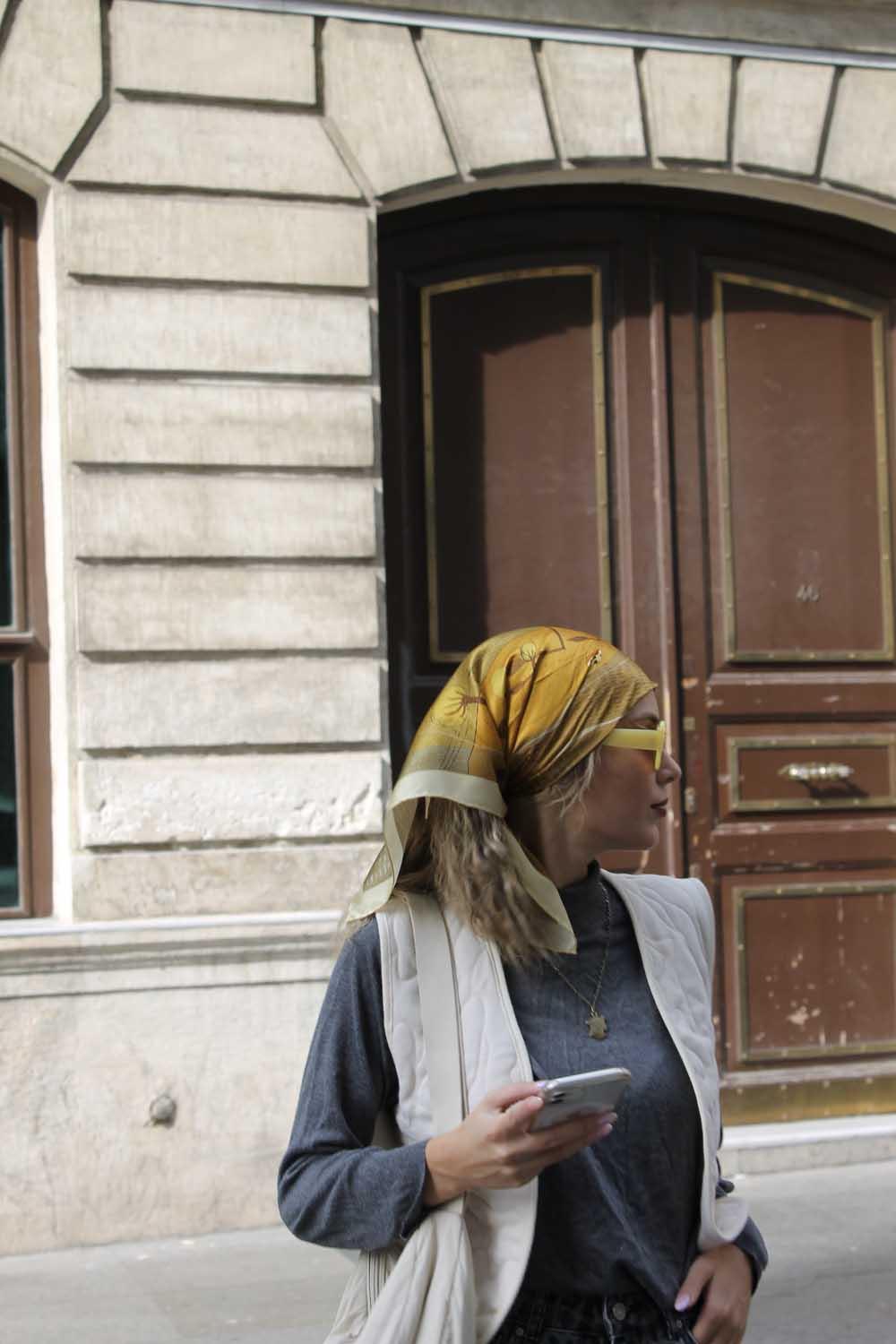 Ruksstore-Village İpek İllüstrasyon Eşarp Fular-Şal & Fular-4-Milagron.com